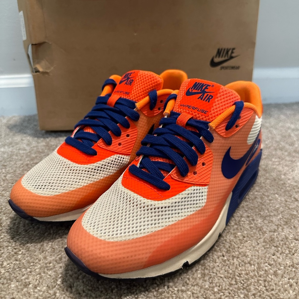 Nike Air Max Bold Orange and Navy Sneakers